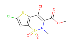 2h-thieno[2,3-e]-1,2-thiazine-3-carboxylic acid,6-chloro-4-hydroxy-2-methyl-,methylester,1,1-dioxide