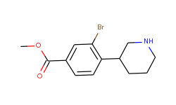 methyl 3-bromo-4-(piperidin-3-yl)benzoate