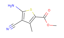 2-Thiophenecarboxylic acid, 5-amino-4-cyano-3-methyl-, methyl ester