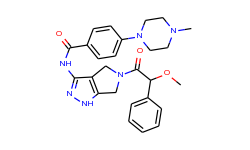 (r)-n-(5-(2-methoxy-2-phenylacetyl)-1,4,5,6-tetrahydropyrrolo[3,4-c]pyrazol-3-yl)-4-(4-methylpiperaz