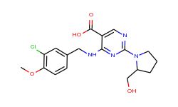4-[(3-chloro-4-methoxyphenyl)methylamino]-2-[(2S)-2-(hydroxymethyl)pyrrolidin-1-yl]pyrimidine-5-carb