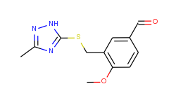 4-methoxy-3-{[(3-methyl-1h-1,2,4-triazol-5-yl)-thio]methyl}benzaldehyde