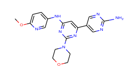 5-(6-(6-methoxypyridin-3-ylamino)-2-morpholinopyrimidin-4-yl)pyrimidin-2-amine