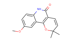 5H-Pyrano[3,2-c]quinolin-5-one, 2,6-dihydro-9-methoxy-2,2-dimethyl-