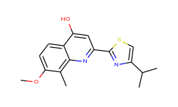 4-Quinolinol, 7-methoxy-8-methyl-2-[4-(1-methylethyl)-2-thiazolyl]-
