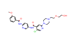 5-chloro-2-(4-(2-(2-hydroxyethoxy)ethyl)piperazin-1-yl)-n-(6-(3-methoxybenzamido)pyridin-3-yl)isonic