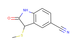 1H-Indole-5-carbonitrile, 2,3-dihydro-3-(methylthio)-2-oxo-