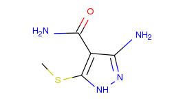 1H-Pyrazole-4-carboxamide, 3-amino-5-(methylthio)-
