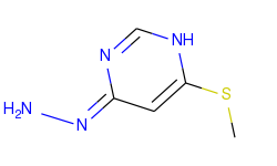 4(1H)-Pyrimidinone, 6-(methylthio)-, hydrazone