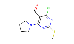4-Chloro-2-methylsulfanyl-6-pyrrolidin-1-yl-pyrimidine-5-carbaldehyde