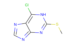 1H-Purine, 6-chloro-2-(methylthio)-