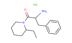 2-amino-1-(2-ethyl-1-piperidinyl)-3-phenyl-1-propanone hydrochloride