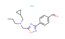4-(5-{[(cyclopropylmethyl)(propyl)amino]methyl}-1,2,4-oxadiazol-3-yl)benzaldehyde hydrochloride