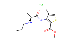 methyl 4-methyl-3-[(n-propylalanyl)amino]-2-thiophenecarboxylate hydrochloride