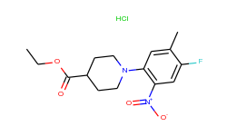 ethyl 1-(4-fluoro-5-methyl-2-nitrophenyl)-piperidine-4-carboxylate hydrochloride