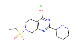 7-ethanesulfonyl-2-piperidin-2-yl-5,6,7,8-tetra-hydro-pyrido[3,4-d]pyrimidin-4-ol hydrochloride