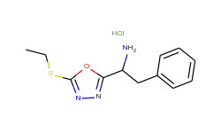 1-(5-ethylsulfanyl-[1,3,4]oxadiazol-2-yl)-2-phenyl-ethylamine hydrochloride