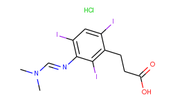 3-(3-{[(dimethylamino)methylene]amino}-2,4,6-triiodophenyl)propanoic acid hydrochloride