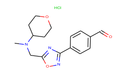 4-(5-{[methyl(tetrahydro-2h-pyran-4-yl)amino]methy l}-1,2,4-oxadiazol-3-yl)benzaldehyde hydrochlorid