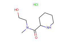 n-(2-hydroxyethyl)-n-methyl-2-piperidinecarboxamide hydrochloride