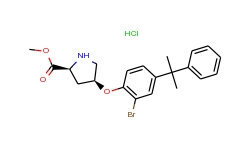 methyl (2s,4s)-4-[2-bromo-4-(1-methyl-1-phenylethy l)phenoxy]-2-pyrrolidinecarboxylate hydrochloride