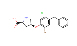 methyl (2s,4s)-4-(4-benzyl-2-bromophenoxy)-2-pyrrolidinecarboxylate hydrochloride