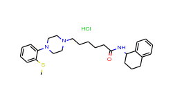 4-[2-(methylthio)phenyl]-n-(1,2,3,4-tetrahydro-1-naphthalenyl)-1-piperazinehexanamide hydrochloride