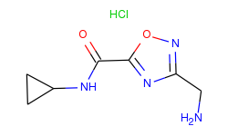 3-(aminomethyl)-n-cyclopropyl-1,2,4-oxadiazole-5-carboxamide hydrochloride
