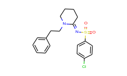 Benzenesulfonamide, 4-chloro-N-[1-(2-phenylethyl)-2-piperidinylidene]-