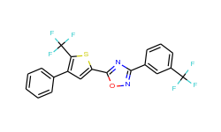 5-[4-phenyl-5-(trifluoromethyl)-2-thienyl]-3-[3-(trifluoromethyl)phenyl]-1,2,4-oxadiazole