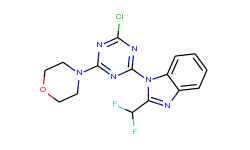 4-(4-chloro-6-(2-(difluoromethyl)-1h-benzo[d]imidazol-1-yl)-1,3,5-triazin-2-yl)morpholine