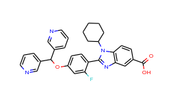 1-Cyclohexyl-2-[4-(di-pyridin-3-yl-methoxy)-2-fluoro-phenyl]-1H-benzoimidazole-5-carboxylic acid