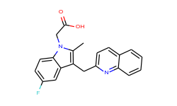1H-Indole-1-acetic acid, 5-fluoro-2-methyl-3-(2-quinolinylmethyl)-