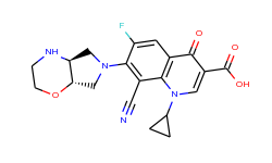 (-)-8-Cyano-1-cyclopropyl-6-fluoro-7-((4aS,7aS)-hexahydropyrrolo(3,4-b)-1,4-oxazin-6(2H)-yl)-4-oxo-1