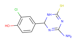 4-(4-amino-6-mercapto-1,2-dihydro-1,3,5-triazin-2-yl)-2-chlorophenol