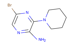 2-amino-5-bromo-3-piperidin-1-ylpyrazine