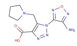 1-(4-amino-1,2,5-oxadiazol-3-yl)-5-(pyrrolidin-1-ylmethyl)-1h-1,2,3-triazole-4-carboxylic acid