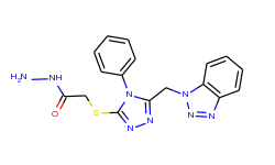 2-{[5-(1h-1,2,3-benzotriazol-1-ylmethyl)-4-phenyl-4h-1,2,4-triazol-3-yl]thio}acetohydrazide