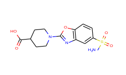 1-[5-(aminosulfonyl)-1,3-benzoxazol-2-yl]-piperidine-4-carboxylic acid