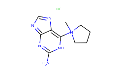 Pyrrolidinium, 1-(2-amino-1H-purin-6-yl)-1-methyl-, chloride