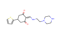2-{[(2-piperazin-1-ylethyl)amino]methylene}-5-thien-2-ylcyclohexane-1,3-dione