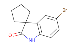 5`-Bromo-Spiro[cyclopentane-1,3`-[3H]indol]-2`(1`H)-one