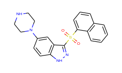 1H-Indazole, 3-(1-naphthalenylsulfonyl)-5-(1-piperazinyl)-