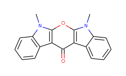 5H-Pyrano[2,3-b:6,5-b']diindol-12(7H)-one, 5,7-dimethyl-