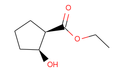 Cyclopentanecarboxylic acid, 2-hydroxy-, ethyl ester, (1R,2S)-rel-