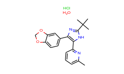 2-(5-benzo[1,3]dioxol-5-yl-2-tert-butyl-3h-imidazol-4-yl)-6-methylpyridinehydrate hcl