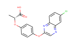 Propanoic acid, 2-[4-[(6-chloro-2-quinoxalinyl)oxy]phenoxy]-, (2R)-