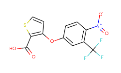3-[4-nitro-3-(trifluoromethyl)phenoxy]-2-thiophenecarboxylic acid