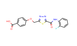 4-[(5-{[(2-fluorophenyl)amino]carbonyl}-1,3,4-thiadiazol-2-yl)methoxy]benzoic acid