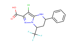 3-chloro-5-phenyl-7-(trifluoromethyl)-4,5,6,7-tetr ahydropyrazolo[1,5-a]pyrimidine-2-carboxylic acid
